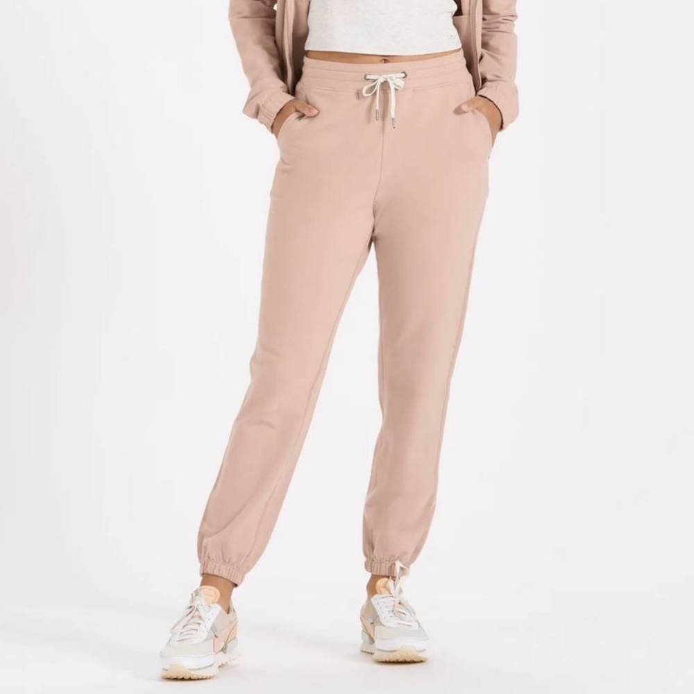 VUORI Laguna Organic Cotton Jogger Lounge Pant 2.0 Driftwood Pink XS
